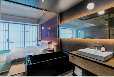 what is a hotel room with attached bathroom